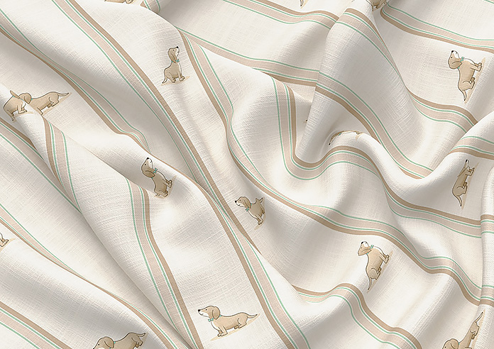 Dasching About, Sausage Stripe Biscuit - Twist&Fit Roman Blind - Image 4